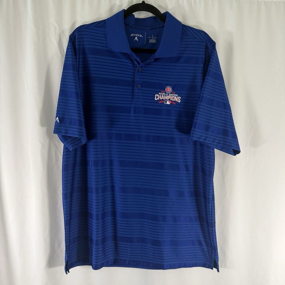 Antigua 2026 World Series Champions Polo Men's Large Blue Short Sleeve Pullover